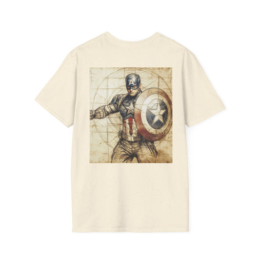 Captain davinciV2 Graphic T-Shirt – Fun Gift for Superhero Fans, Unisex Fashion Tee, Streetwear, Birthday Present, Comic Book Enthusiast