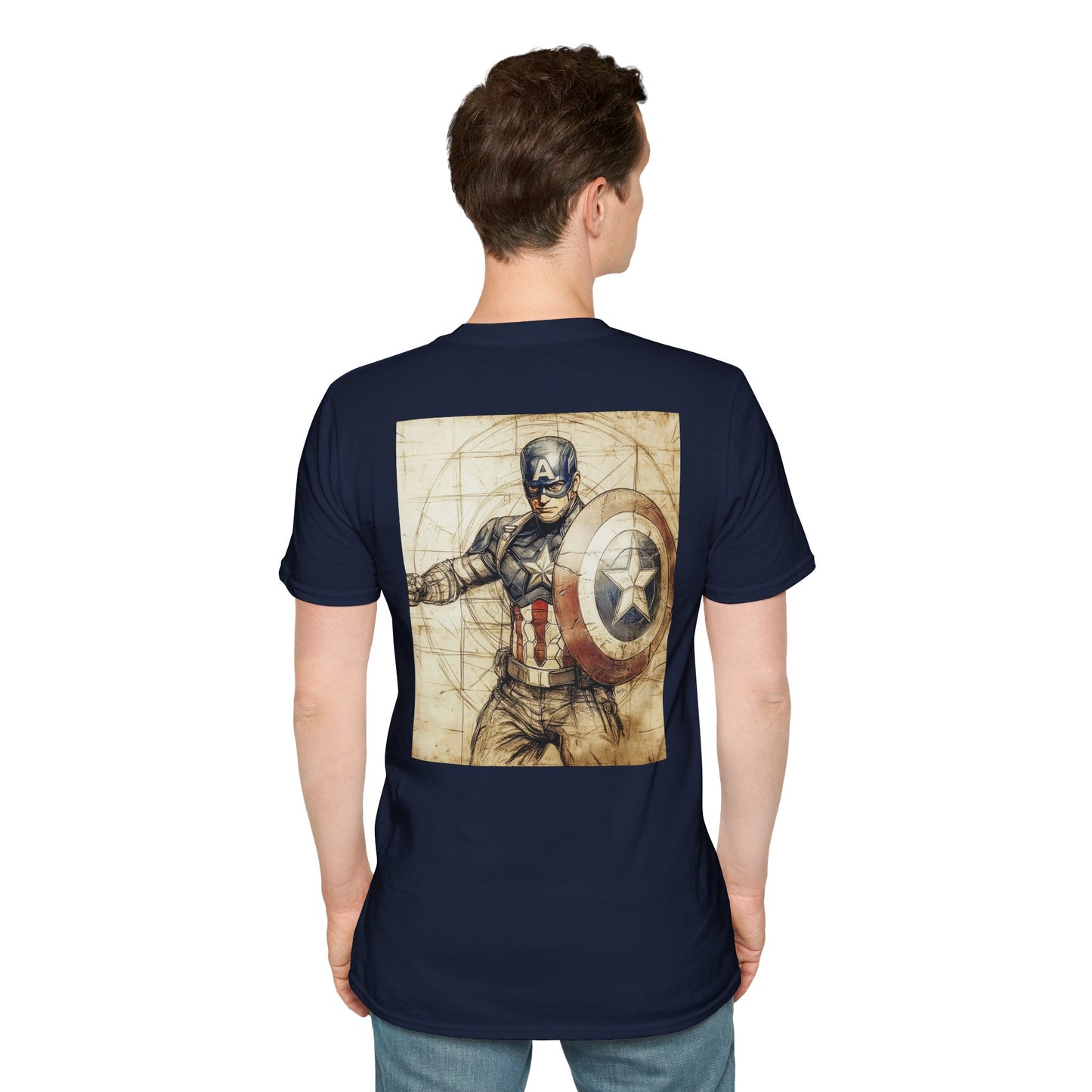Captain davinciV2 Graphic T-Shirt – Fun Gift for Superhero Fans, Unisex Fashion Tee, Streetwear, Birthday Present, Comic Book Enthusiast