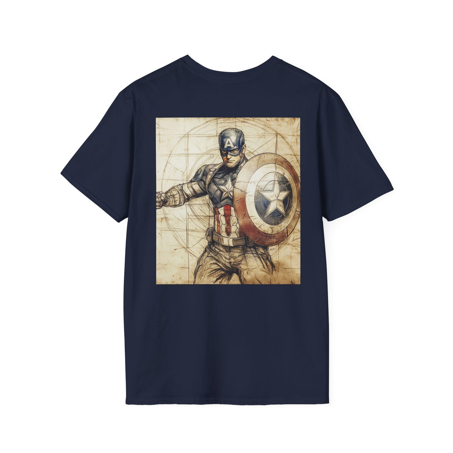 Captain davinciV2 Graphic T-Shirt – Fun Gift for Superhero Fans, Unisex Fashion Tee, Streetwear, Birthday Present, Comic Book Enthusiast