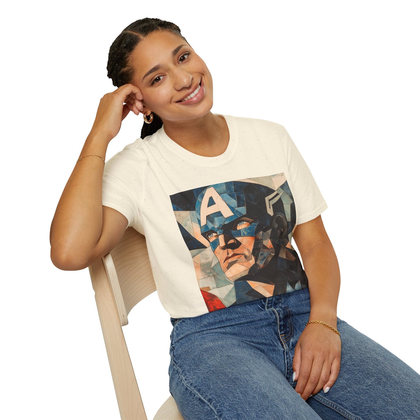 Captain picassoV4 Graphic T-Shirt – Fun Gift for Superhero Fans, Unisex Fashion Tee, Streetwear, Birthday Present, Comic Book Enthusiast