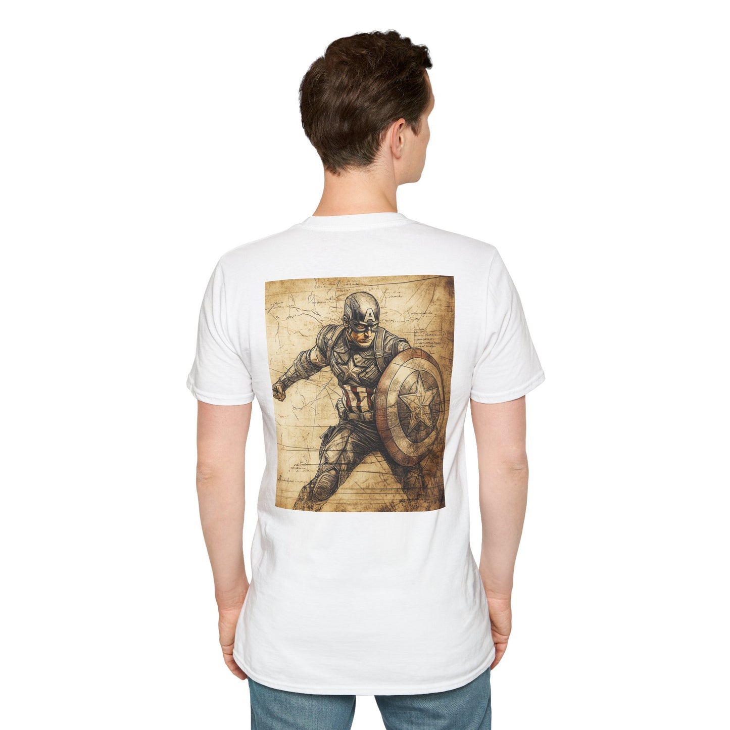 Captain davinciV3 Graphic T-Shirt – Fun Gift for Superhero Fans, Unisex Fashion Tee, Streetwear, Birthday Present, Comic Book Enthusiast