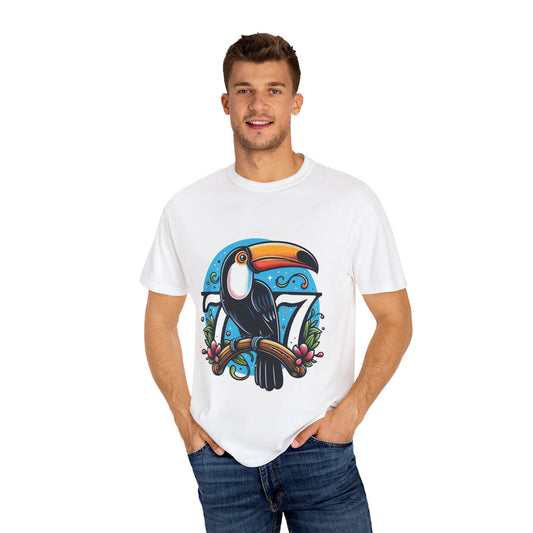 Tropical Toucan T-Shirt, Bright Summer Tee, Unisex Nature Shirt, Eco-Friendly Apparel, Gift for Bird Lovers, Casual Beachwear