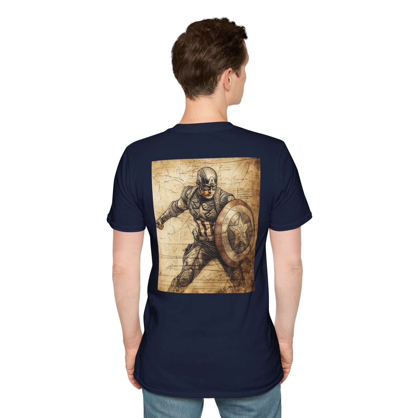 Captain davinciV3 Graphic T-Shirt – Fun Gift for Superhero Fans, Unisex Fashion Tee, Streetwear, Birthday Present, Comic Book Enthusiast