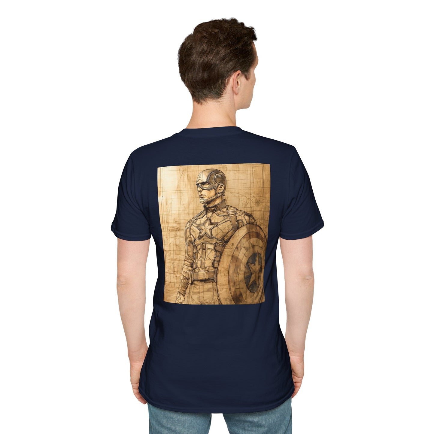 Captain davinciV1 Graphic T-Shirt – Fun Gift for Superhero Fans, Unisex Fashion Tee, Streetwear, Birthday Present, Comic Book Enthusiast