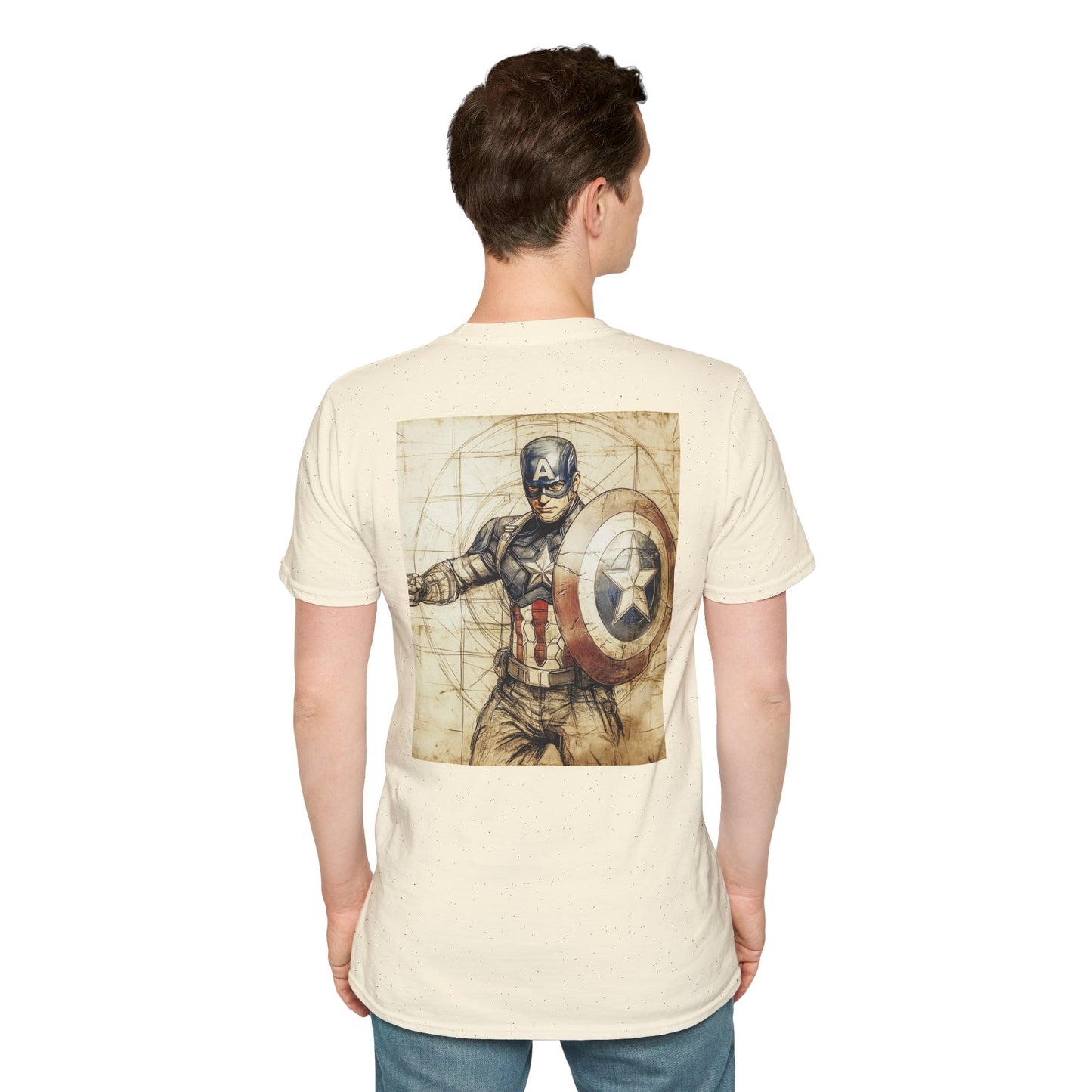 Captain davinciV2 Graphic T-Shirt – Fun Gift for Superhero Fans, Unisex Fashion Tee, Streetwear, Birthday Present, Comic Book Enthusiast