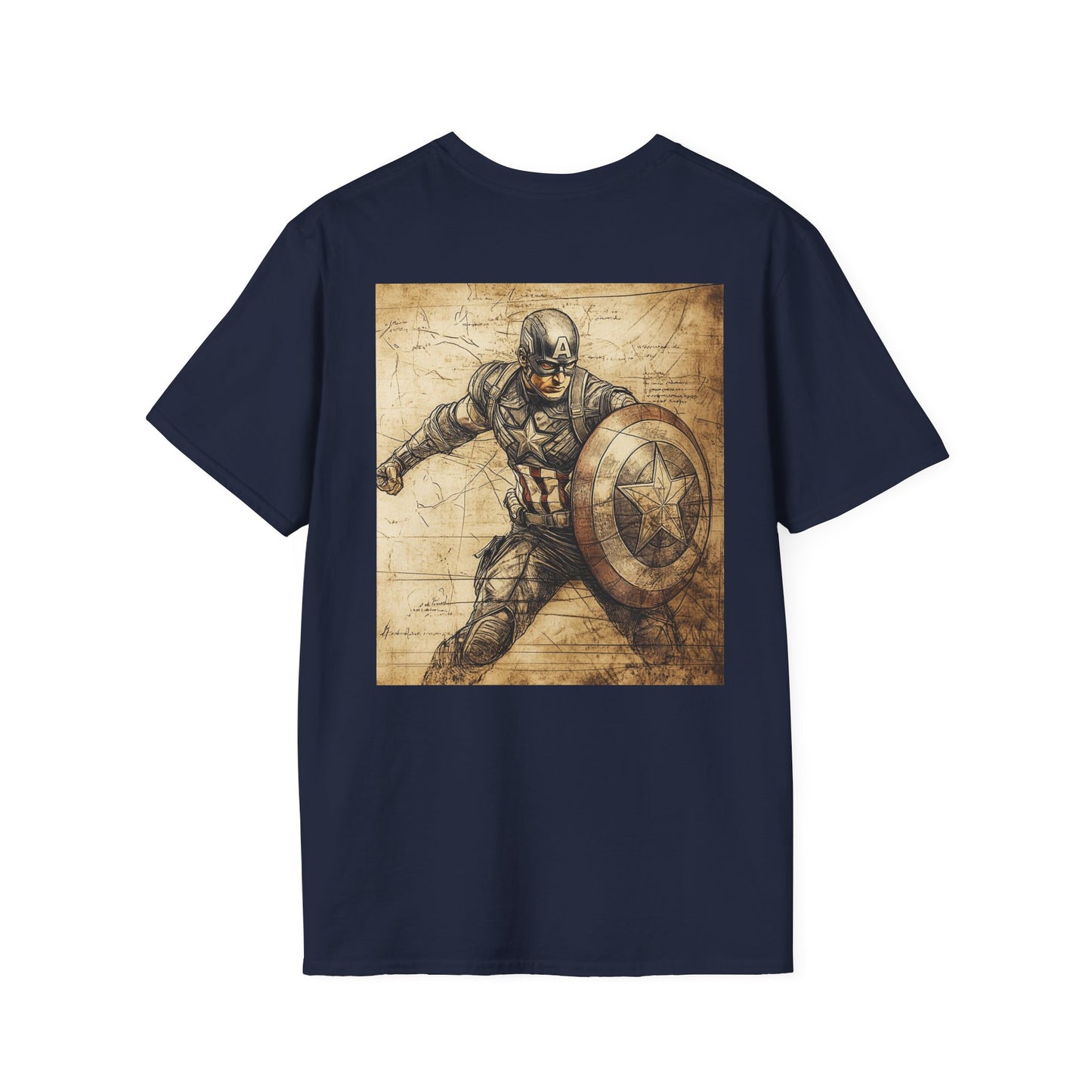 Captain davinciV3 Graphic T-Shirt – Fun Gift for Superhero Fans, Unisex Fashion Tee, Streetwear, Birthday Present, Comic Book Enthusiast